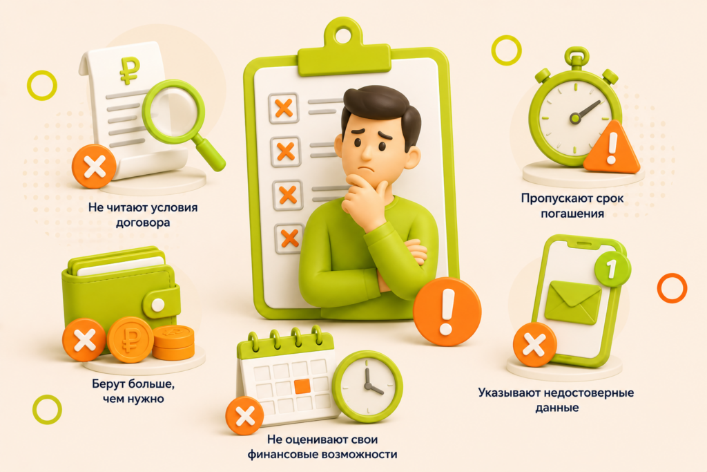 Какие ошибки совершают новые заёмщики?